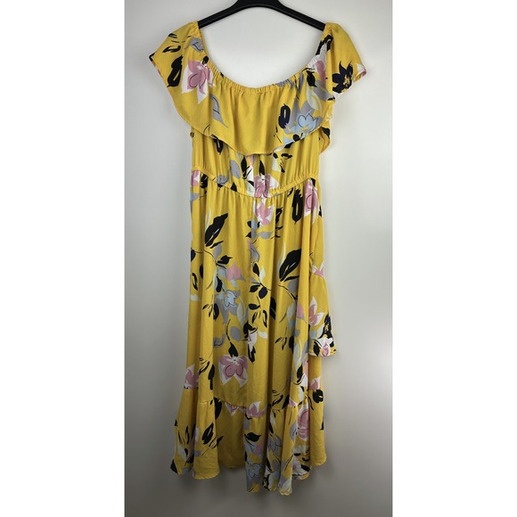 Lane Bryant Off Shoulder Ruffle Midi Dress Plus Size 22/24 Wedding Bridal Shower - Picture 13 of 16